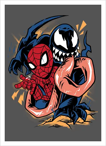 partner in crime - superhero, vigilante, Superhero, Symbiote, carnage, symbiote - Kunstdruck