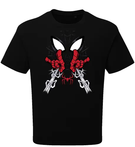 web shooter hero - Superhero, Symbiote, carnage, symbiote, webslinger, superhero, cool, cartoon, spider, sense - Oversize T-Shirt