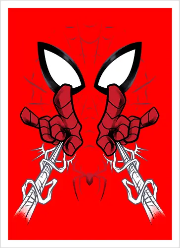 web shooter hero - Superhero, Symbiote, carnage, symbiote, webslinger, superhero, cool, cartoon, spider, sense - Kunstdruck