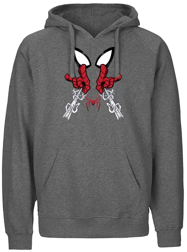 web shooter hero - Superhero, Symbiote, carnage, symbiote, webslinger, superhero, cool, cartoon, spider, sense - Fairtrade Hoodie