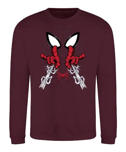 web shooter hero - Superhero, Symbiote, carnage, symbiote, webslinger, superhero, cool, cartoon, spider, sense - Sweatshirt