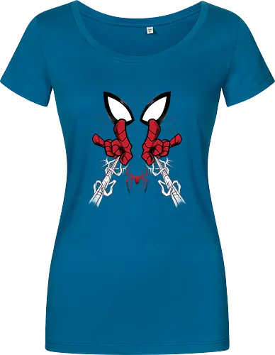 web shooter hero - Superhero, Symbiote, carnage, symbiote, webslinger, superhero, cool, cartoon, spider, sense - Damen T-Shirt