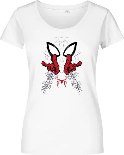 web shooter hero - Superhero, Symbiote, carnage, symbiote, webslinger, superhero, cool, cartoon, spider, sense - Damen T-Shirt