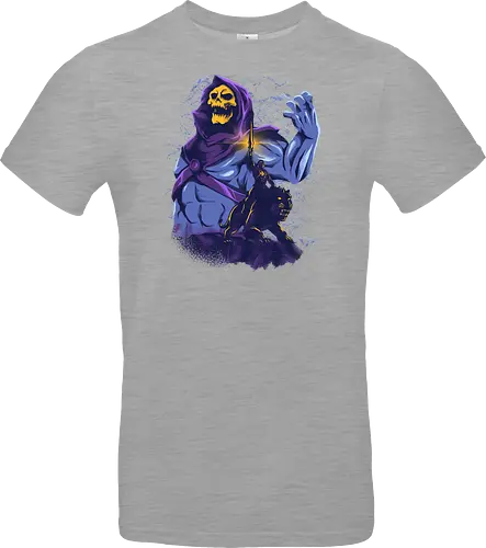 evil golden skull - evil, masterofuniverse, heman, skeletor, cool, sword master, dark magic, kingdom, 80s, vintage, retro - Standard T-Shirt