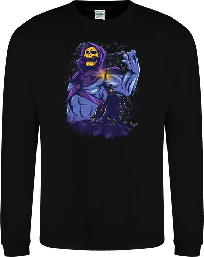 evil golden skull - evil, masterofuniverse, heman, skeletor, cool, sword master, dark magic, kingdom, 80s, vintage, retro - Sweatshirt