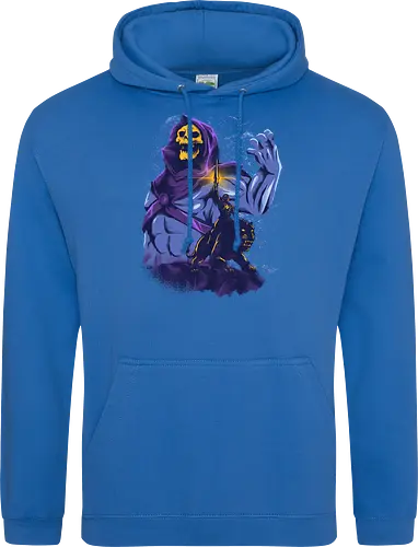 evil golden skull - evil, masterofuniverse, heman, skeletor, cool, sword master, dark magic, kingdom, 80s, vintage, retro - Standard Hoodie