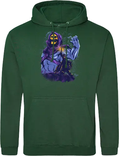 evil golden skull - evil, masterofuniverse, heman, skeletor, cool, sword master, dark magic, kingdom, 80s, vintage, retro - Standard Hoodie