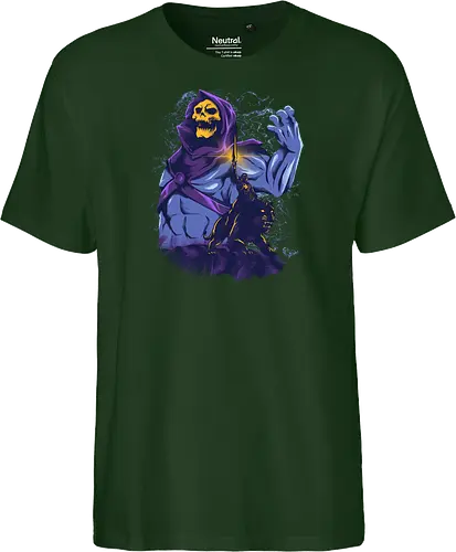evil golden skull - evil, masterofuniverse, heman, skeletor, cool, sword master, dark magic, kingdom, 80s, vintage, retro - Fairtrade T-Shirt
