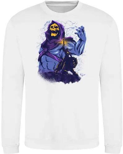 evil golden skull - evil, masterofuniverse, heman, skeletor, cool, sword master, dark magic, kingdom, 80s, vintage, retro - Sweatshirt