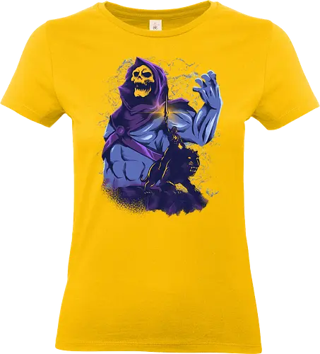 evil golden skull - evil, masterofuniverse, heman, skeletor, cool, sword master, dark magic, kingdom, 80s, vintage, retro - Standard T-Shirt (Frauen)