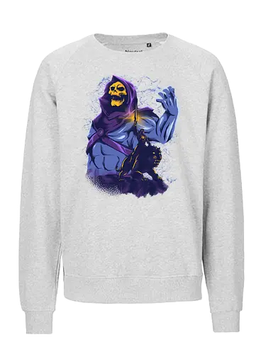 evil golden skull - evil, masterofuniverse, heman, skeletor, cool, sword master, dark magic, kingdom, 80s, vintage, retro - Fairtrade Sweatshirt