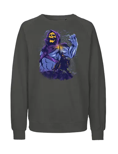 evil golden skull - evil, masterofuniverse, heman, skeletor, cool, sword master, dark magic, kingdom, 80s, vintage, retro - Fairtrade Sweatshirt