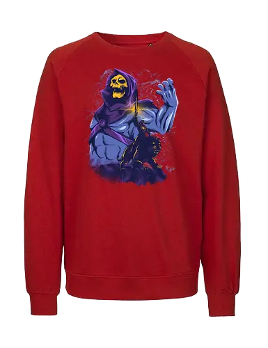 evil golden skull - evil, masterofuniverse, heman, skeletor, cool, sword master, dark magic, kingdom, 80s, vintage, retro - Fairtrade Sweatshirt