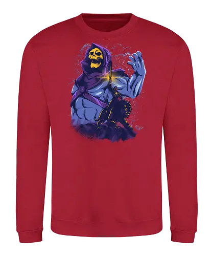 evil golden skull - evil, masterofuniverse, heman, skeletor, cool, sword master, dark magic, kingdom, 80s, vintage, retro - Sweatshirt