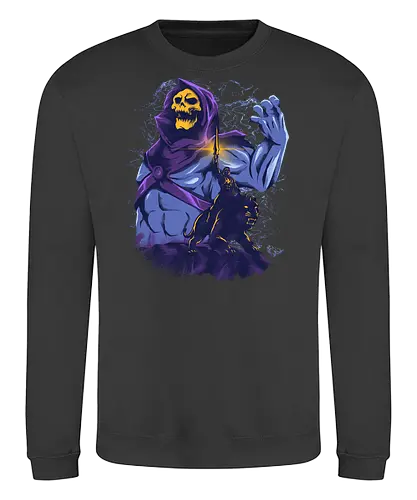 evil golden skull - evil, masterofuniverse, heman, skeletor, cool, sword master, dark magic, kingdom, 80s, vintage, retro - Sweatshirt