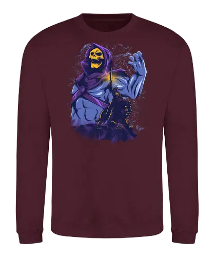 evil golden skull - evil, masterofuniverse, heman, skeletor, cool, sword master, dark magic, kingdom, 80s, vintage, retro - Sweatshirt