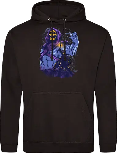 evil golden skull - evil, masterofuniverse, heman, skeletor, cool, sword master, dark magic, kingdom, 80s, vintage, retro - Standard Hoodie
