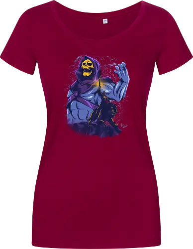 evil golden skull - evil, masterofuniverse, heman, skeletor, cool, sword master, dark magic, kingdom, 80s, vintage, retro - Damen T-Shirt