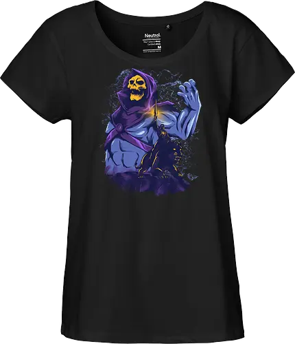 evil golden skull - evil, masterofuniverse, heman, skeletor, cool, sword master, dark magic, kingdom, 80s, vintage, retro - Fairtrade Girl Shirt