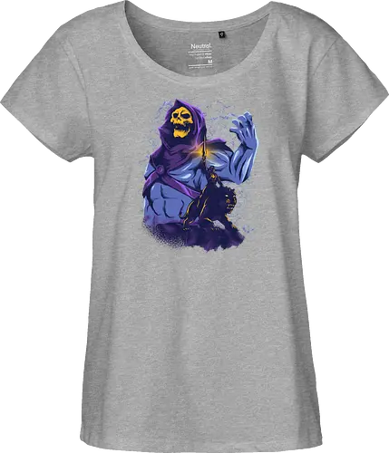 evil golden skull - evil, masterofuniverse, heman, skeletor, cool, sword master, dark magic, kingdom, 80s, vintage, retro - Fairtrade Girl Shirt
