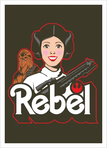 Rebel princess - Villain, mashup, parody - Kunstdruck