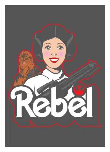 Rebel princess - Villain, mashup, parody - Kunstdruck