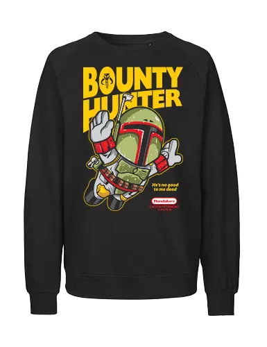 super hunter - Space Opera, Bounty Hunter, movie, mashup, gaming, parody, mario bros - Fairtrade Sweatshirt