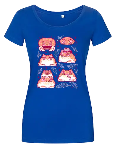 Cute Retrogaming Frog - pacman frog, ceratophrys cranwelli, cute, kawaii, love, pink, seamless, pattern, xmorfina, frogs, toad, funny, apricot, strawberry, albino - Damen T-Shirt