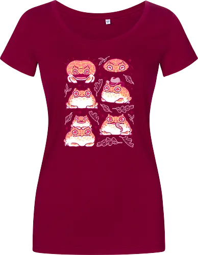 Cute Retrogaming Frog - pacman frog, ceratophrys cranwelli, cute, kawaii, love, pink, seamless, pattern, xmorfina, frogs, toad, funny, apricot, strawberry, albino - Damen T-Shirt