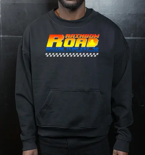 Rainbow Road Racing - Rainbow Road, Mario Kart - Cropped Sweatshirt