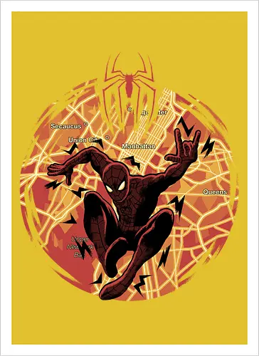 New Day In NYC - Superhero, NYC - Kunstdruck