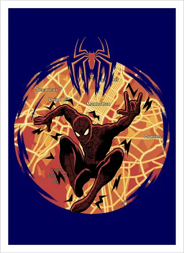 New Day In NYC - Superhero, NYC - Kunstdruck