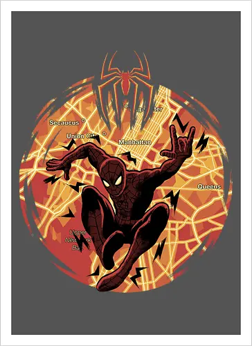 New Day In NYC - Superhero, NYC - Kunstdruck