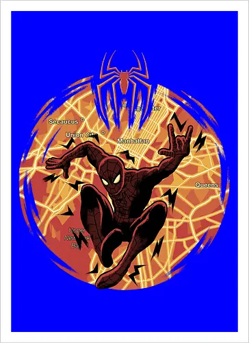 New Day In NYC - Superhero, NYC - Kunstdruck