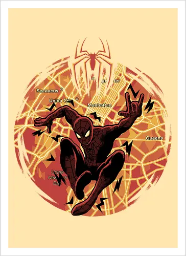 New Day In NYC - Superhero, NYC - Kunstdruck