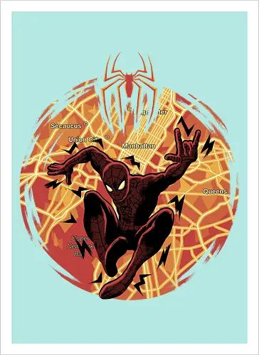 New Day In NYC - Superhero, NYC - Kunstdruck