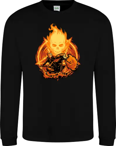 Ride Through The Fire - Ghost Rider, Comic, Fire - Sweatshirt
