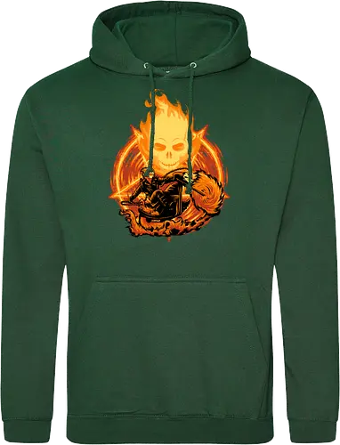 Ride Through The Fire - Ghost Rider, Comic, Fire - Standard Hoodie