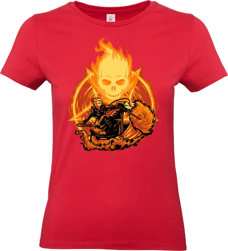Ride Through The Fire - Ghost Rider, Comic, Fire - Standard T-Shirt (Frauen)