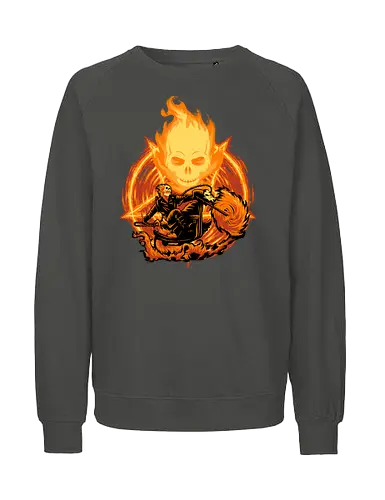 Ride Through The Fire - Ghost Rider, Comic, Fire - Fairtrade Sweatshirt