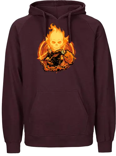 Ride Through The Fire - Ghost Rider, Comic, Fire - Fairtrade Hoodie