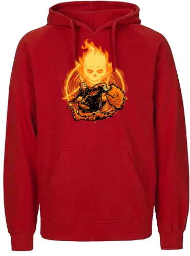 Ride Through The Fire - Ghost Rider, Comic, Fire - Fairtrade Hoodie