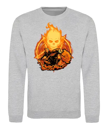 Ride Through The Fire - Ghost Rider, Comic, Fire - Sweatshirt