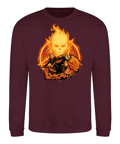 Ride Through The Fire - Ghost Rider, Comic, Fire - Sweatshirt