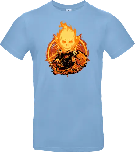 Ride Through The Fire - Ghost Rider, Comic, Fire - Standard T-Shirt