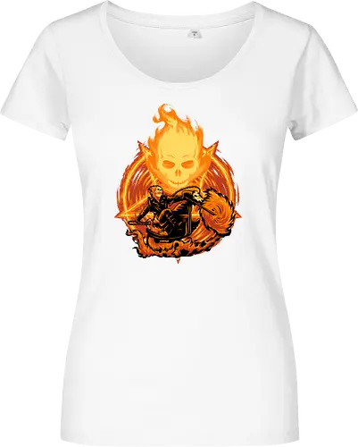 Ride Through The Fire - Ghost Rider, Comic, Fire - Damen T-Shirt