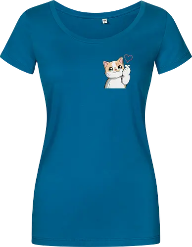 fromMilowwithLove-pocket - Smilow, Twitch, Streamer, Katze, Chaos, Liebe, Herz - Damen T-Shirt
