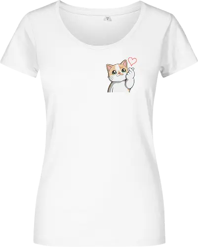 fromMilowwithLove-pocket - Smilow, Twitch, Streamer, Katze, Chaos, Liebe, Herz - Damen T-Shirt