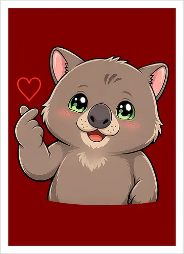 fromWolimswithLove - Smilow, Wolims, Twitch, Streamer, Katze, Chaos, Liebe, Herz - Kunstdruck