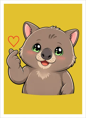 fromWolimswithLove - Smilow, Wolims, Twitch, Streamer, Katze, Chaos, Liebe, Herz - Kunstdruck